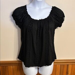 Selene Sport Black Ruched Blouse